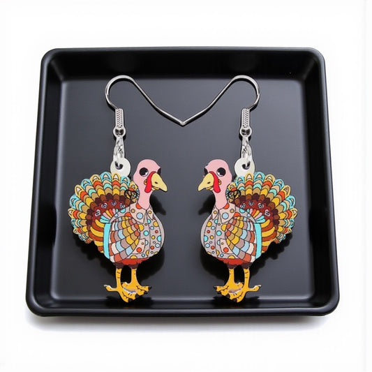 Groovy Gobbler Earrings – Retro Vibes for Turkey Day! 🦃 - Rhythms of Grace Creative