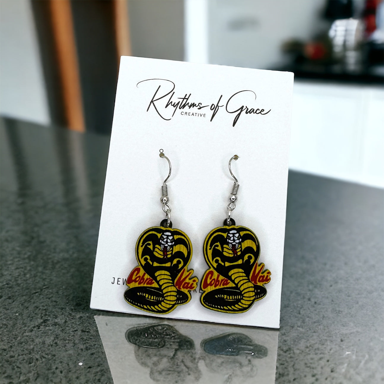 Unleash Your Inner Warrior with Cobra Kai Dangle Earrings!