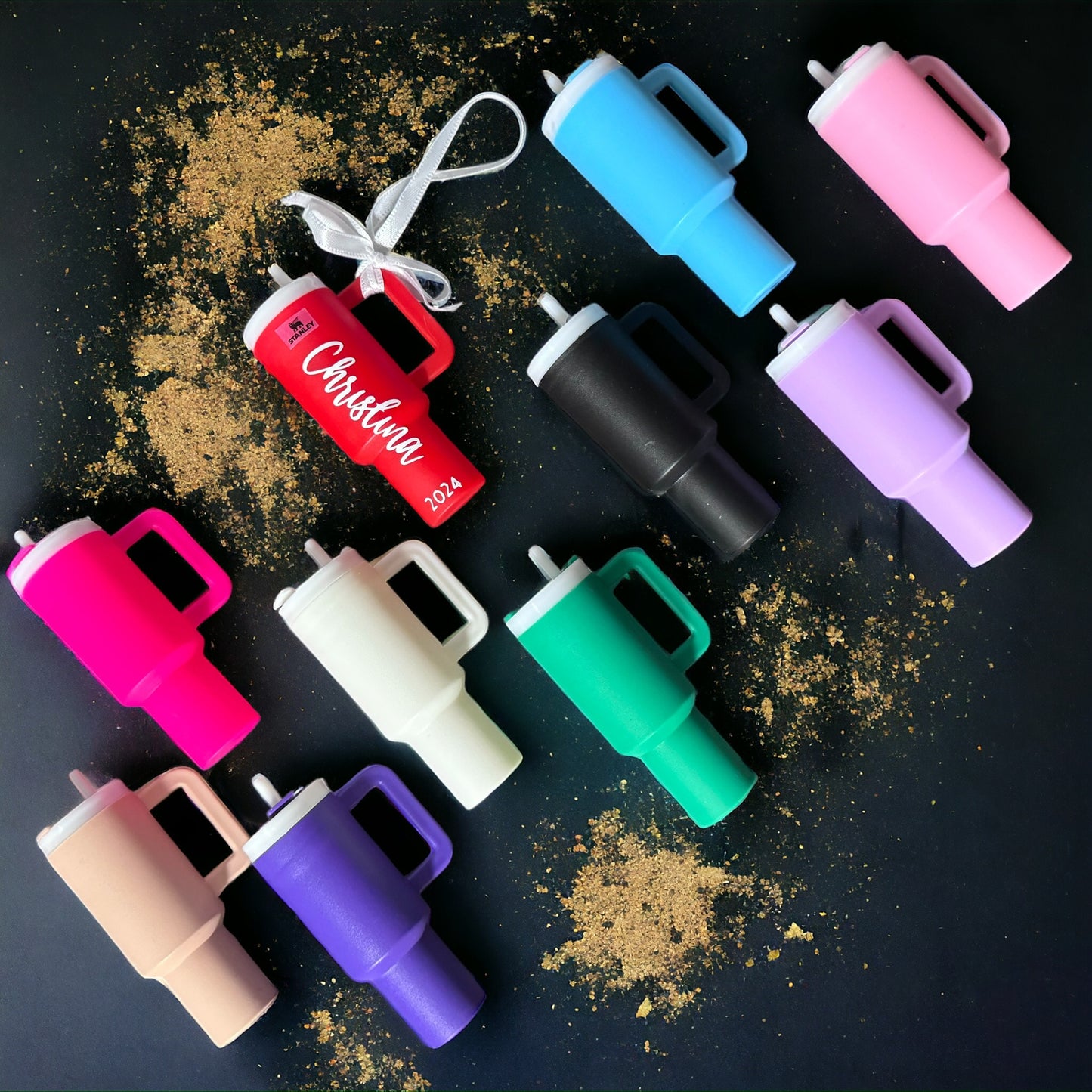 Sip, Store, & Shine: Mini Tumbler Keychains!