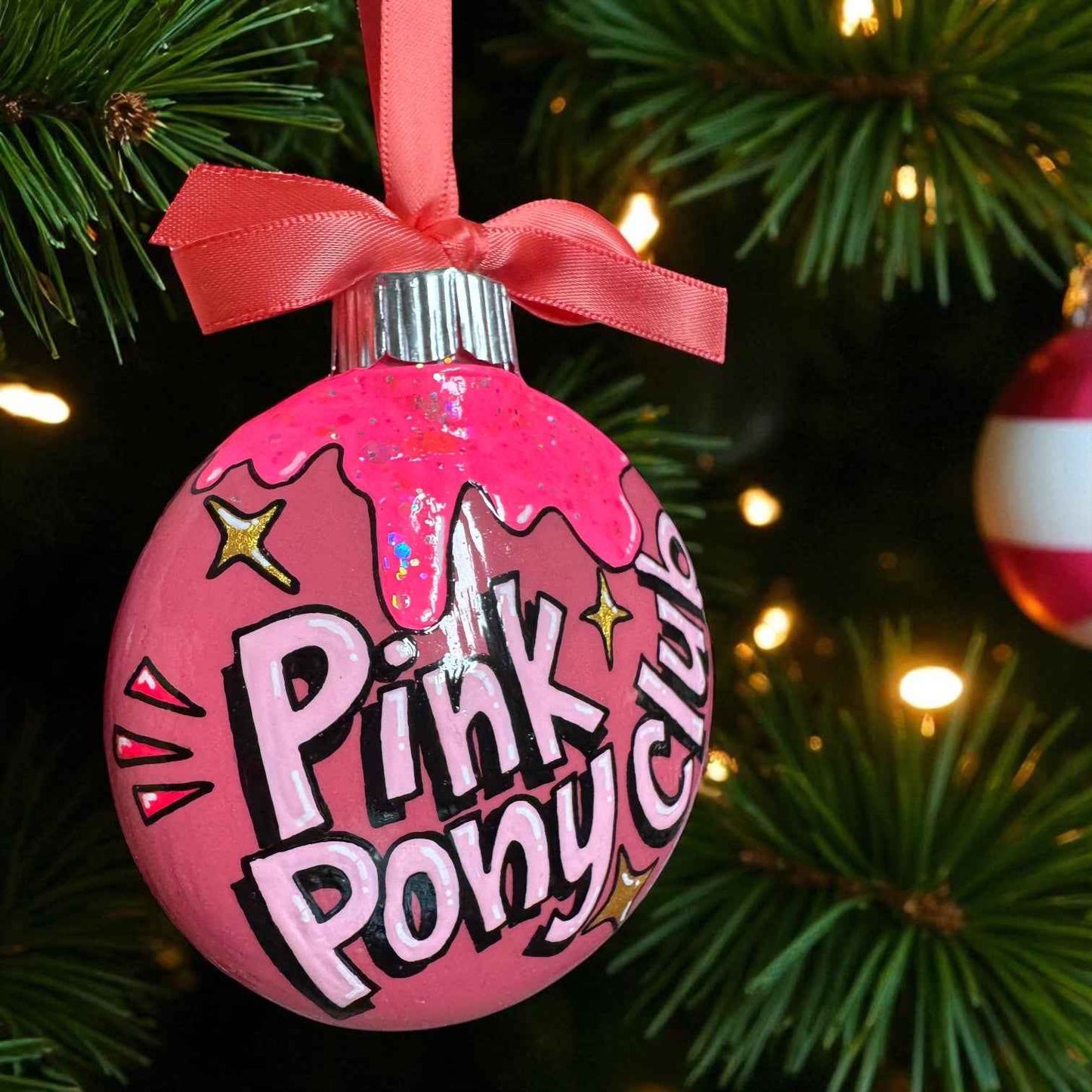 Pink Pony Club Ornament – Hand-Painted, Personalized & Pop-Culture Perfect! 🎀
