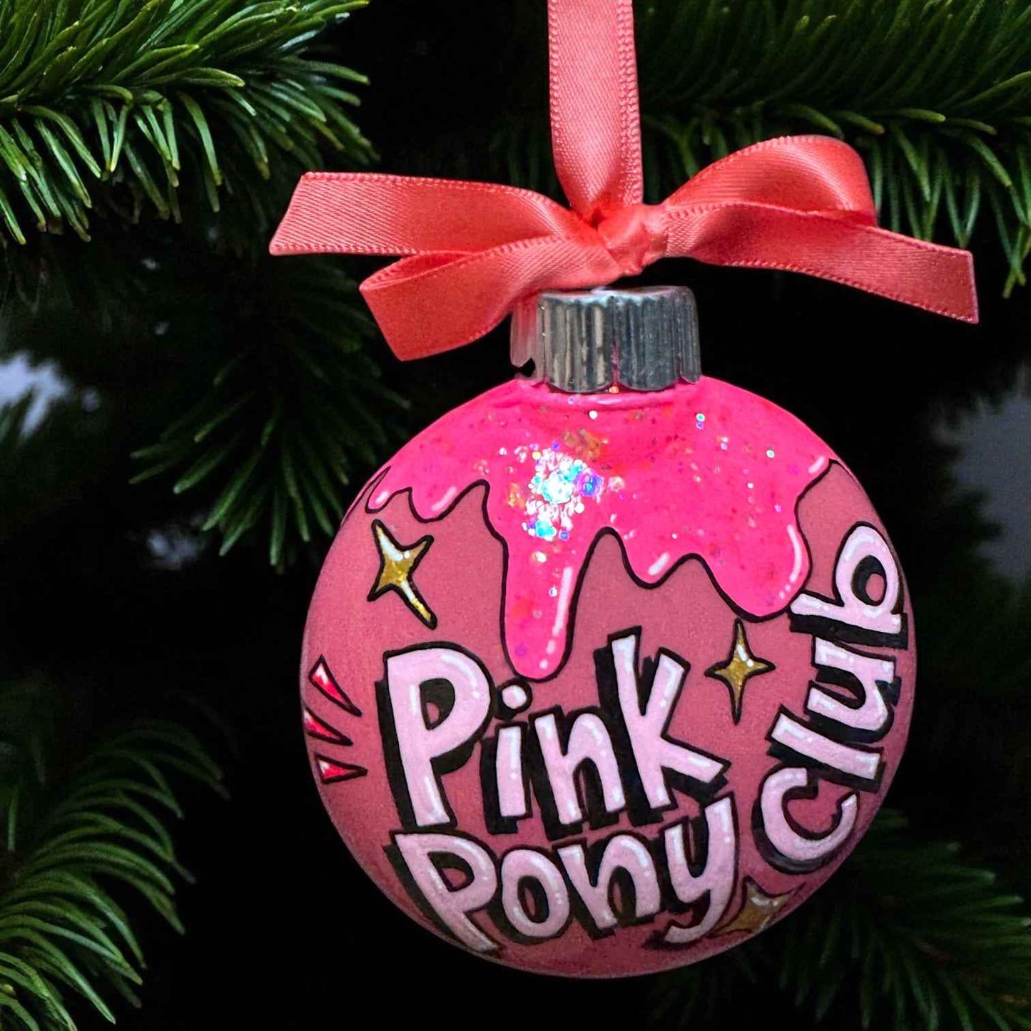 Pink Pony Club Ornament – Hand-Painted, Personalized & Pop-Culture Perfect! 🎀