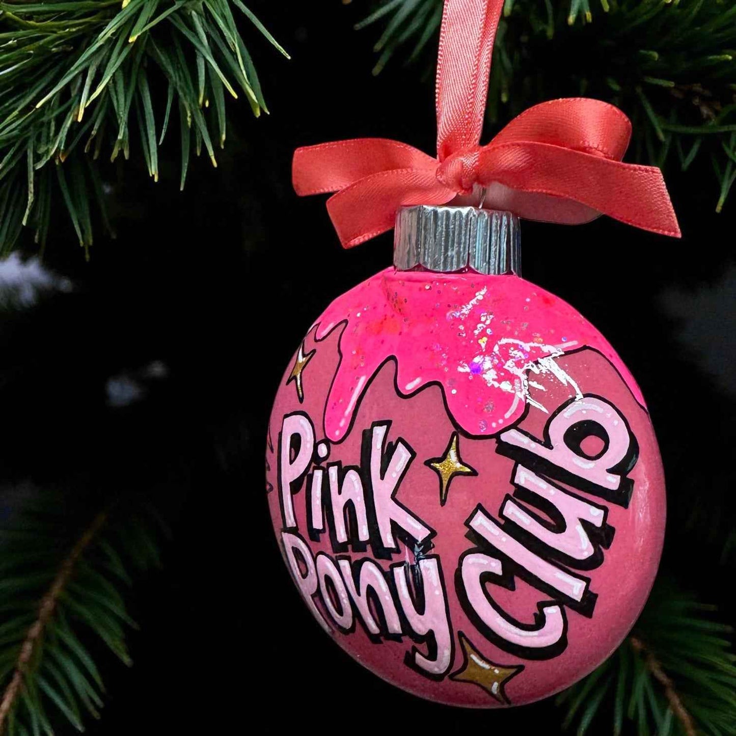 Pink Pony Club Ornament – Hand-Painted, Personalized & Pop-Culture Perfect! 🎀