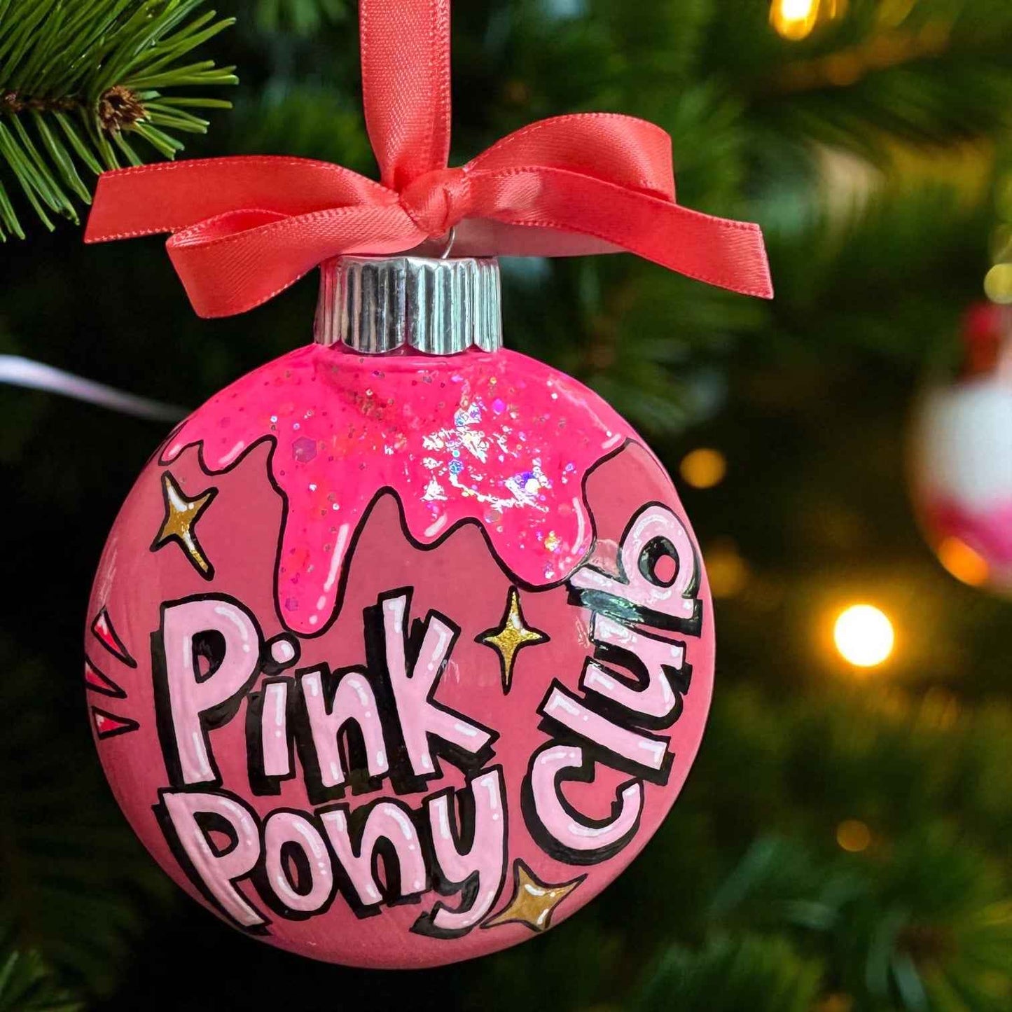 Pink Pony Club Ornament – Hand-Painted, Personalized & Pop-Culture Perfect! 🎀