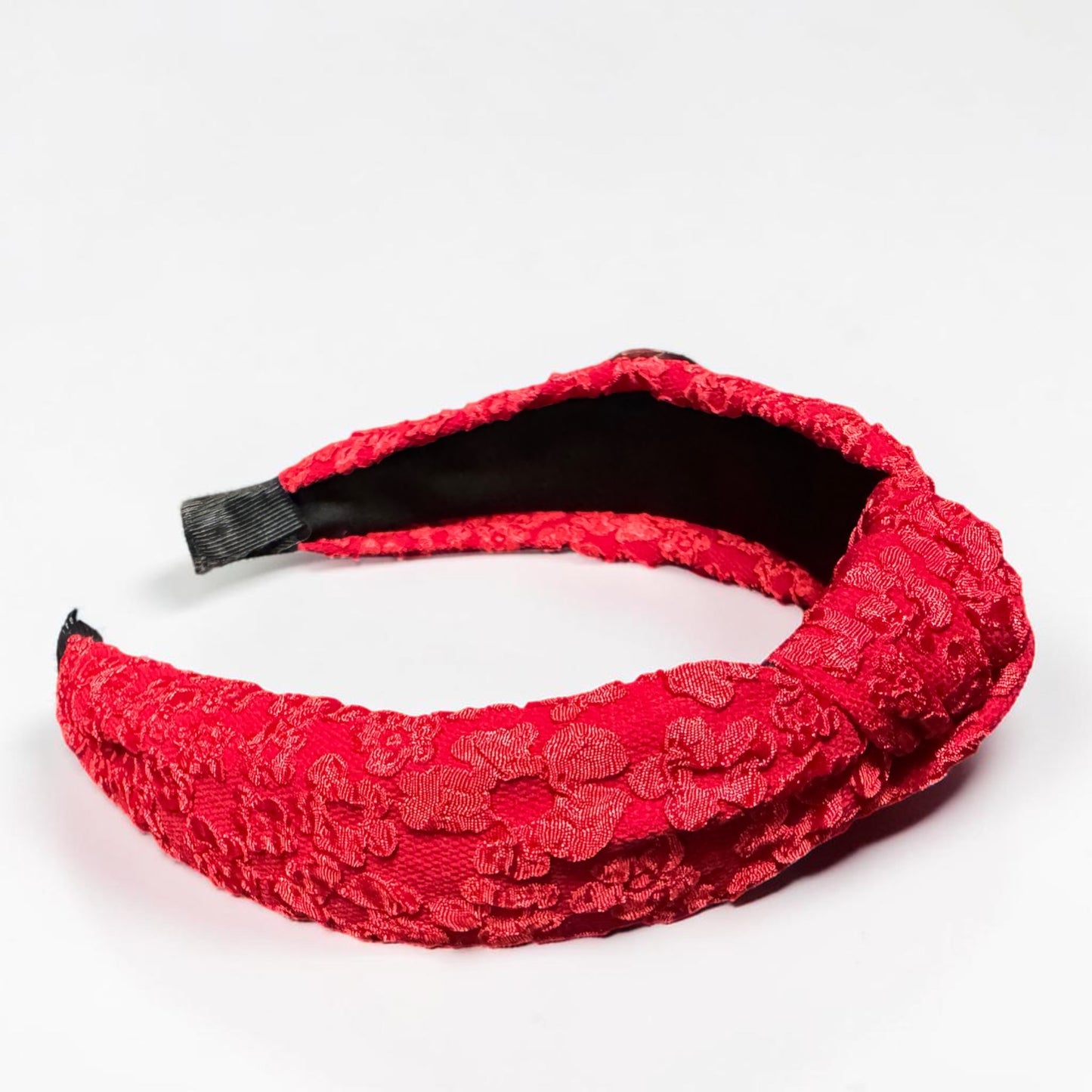 Red White Blue Fleur De Lis Top Knot Headband | Handmade Louisiana Patriotic Statement Accessory