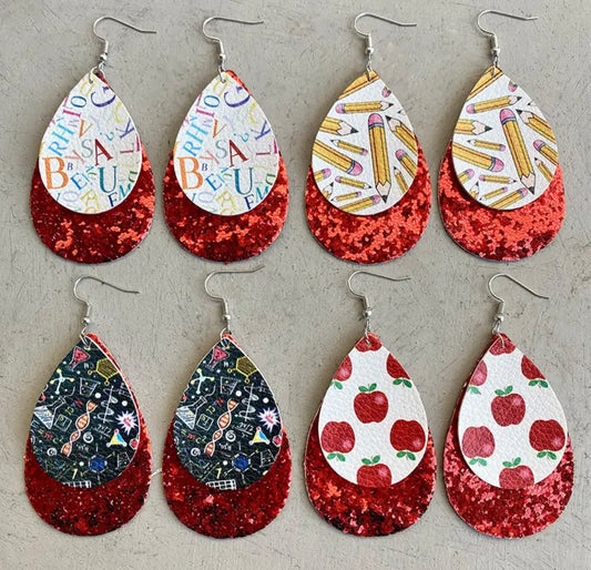 Teacher Glitter Earrings - Celebrate Educators in Style! ✏️ - Rhythms of Grace Creative