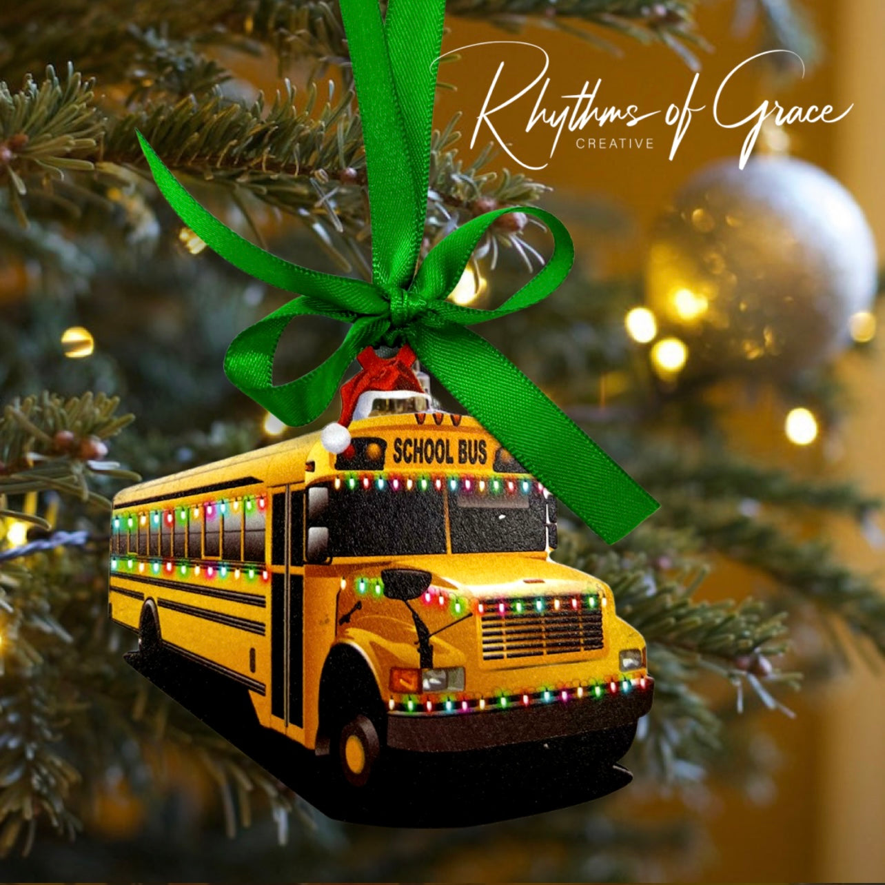 School Bus Driver Ornament – Festive Christmas Sublimation Keepsake