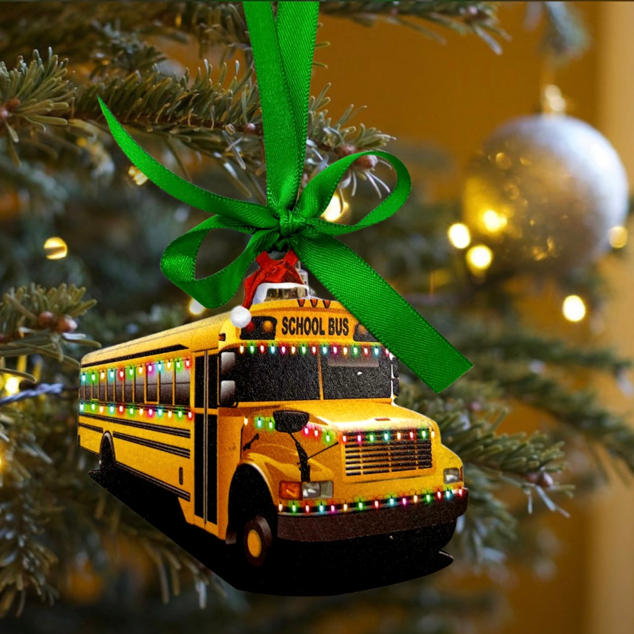School Bus Driver Ornament – Festive Christmas Sublimation Keepsake