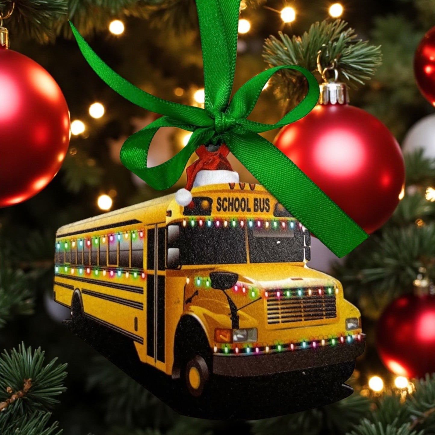 School Bus Driver Ornament – Festive Christmas Sublimation Keepsake