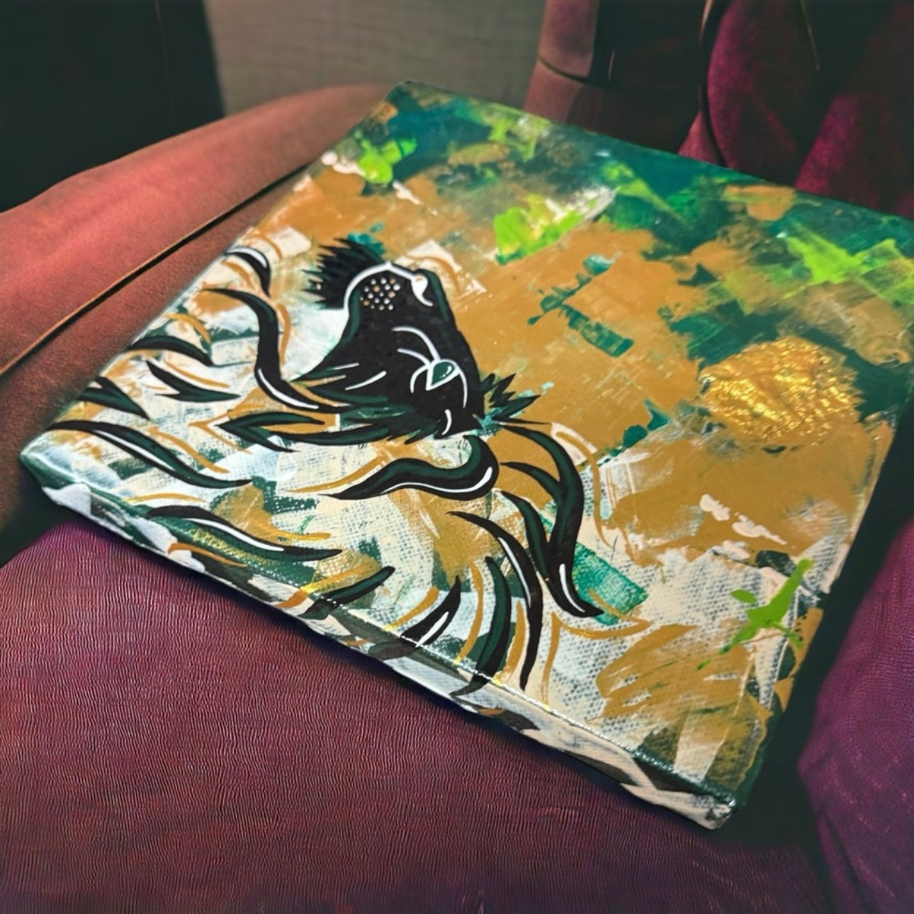 Stunning 8”x8” Original Textured Acrylic Painting - Unique Wall Art Ready to Hang
