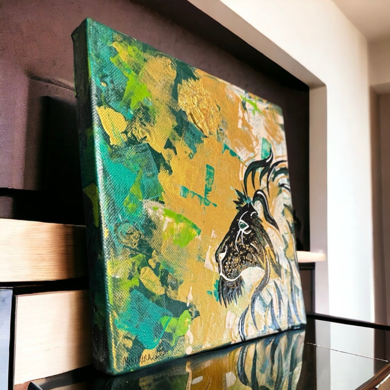 Stunning 8”x8” Original Textured Acrylic Painting - Unique Wall Art Ready to Hang