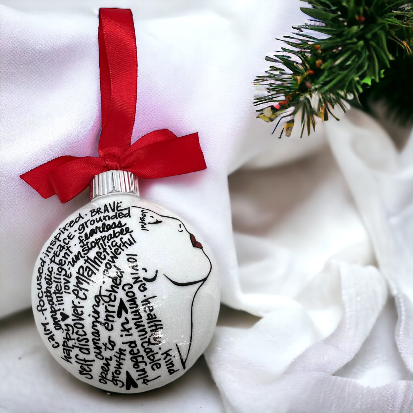 Christmas Ornament: Words of Affirmation – Spread Positivity and Holiday Cheer!
