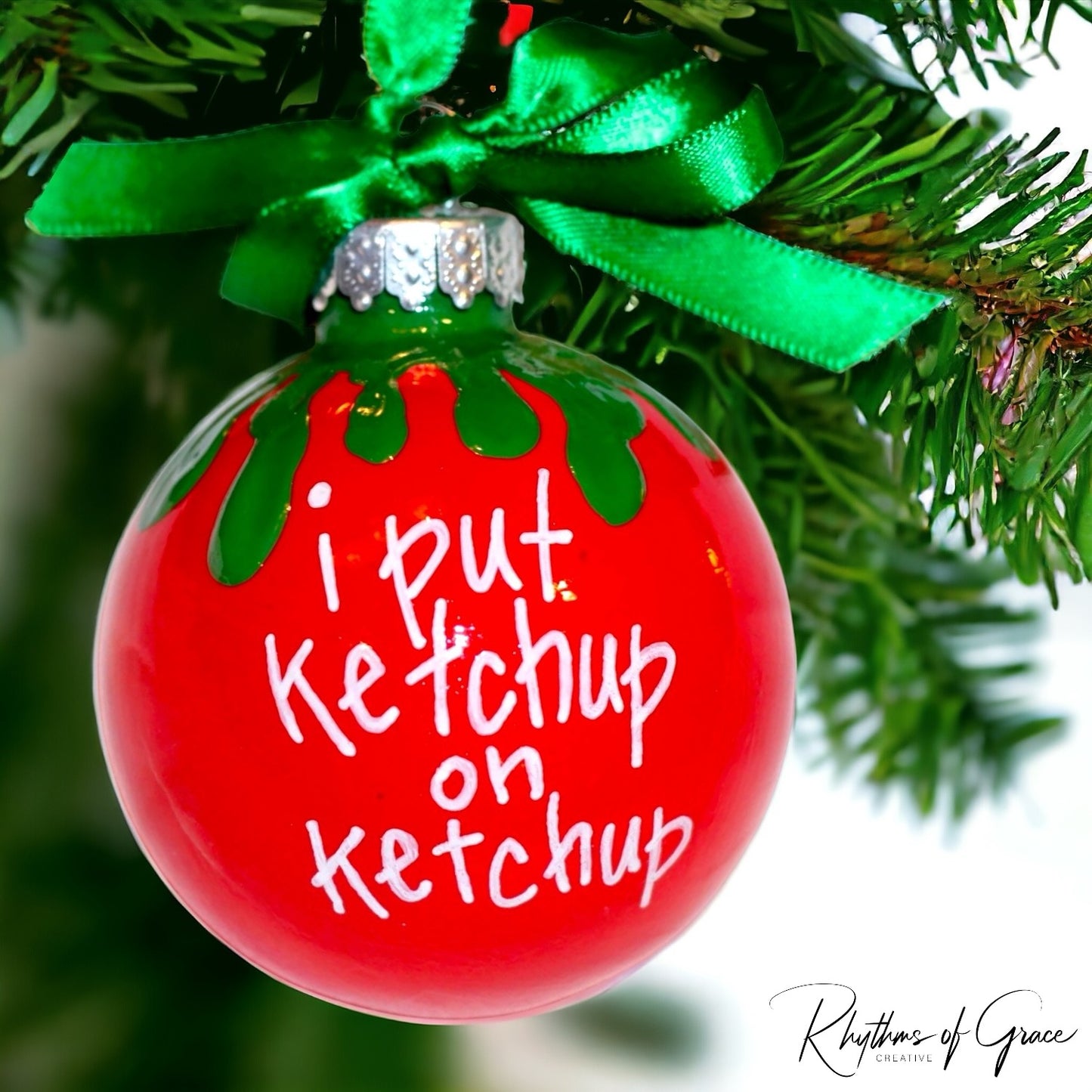 Christmas Ornament "Ketchup" - The Perfect Stocking Stuffer for Ketchup Lovers
