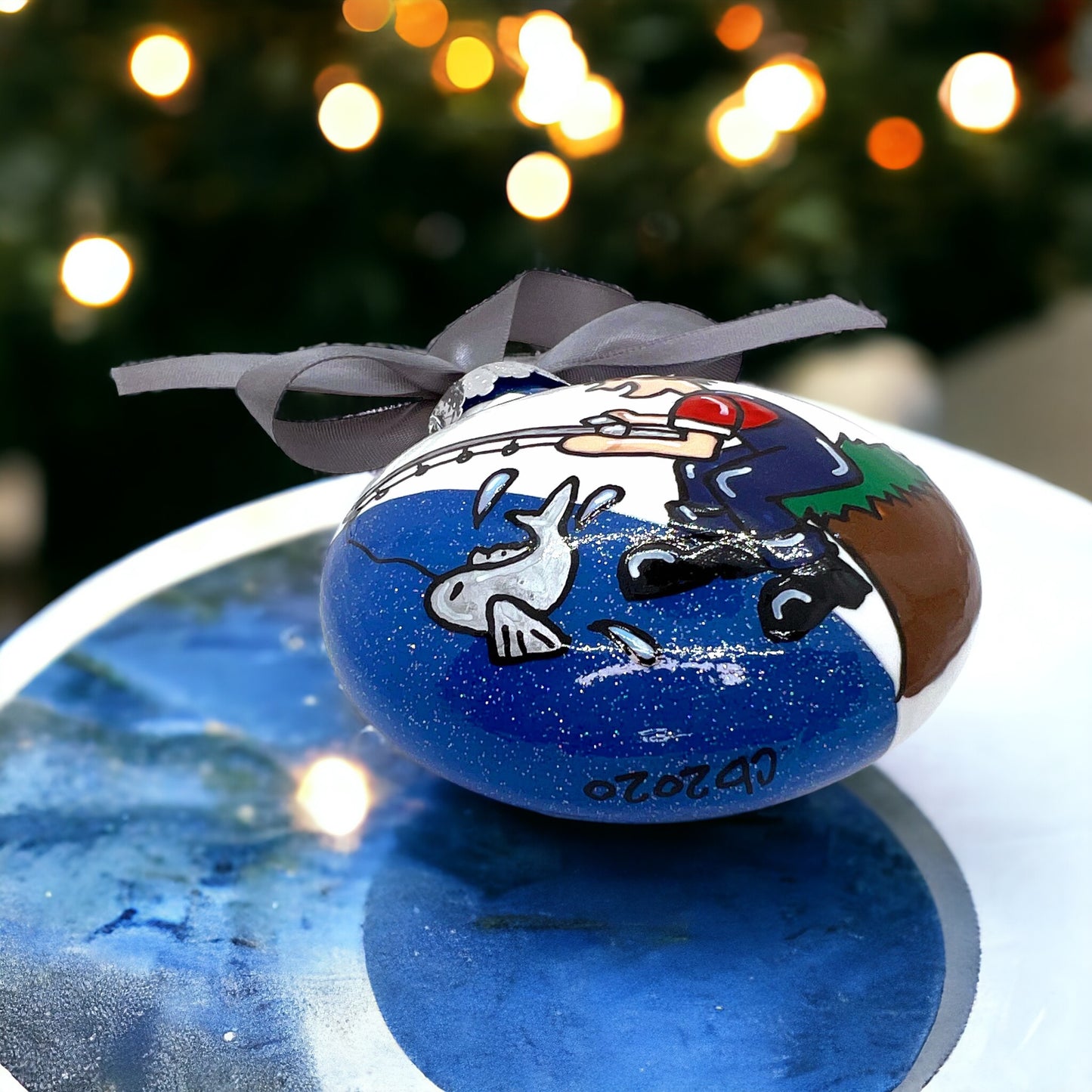 Fisherman Christmas Ornament - Personalized Gift for Fishing Enthusiasts