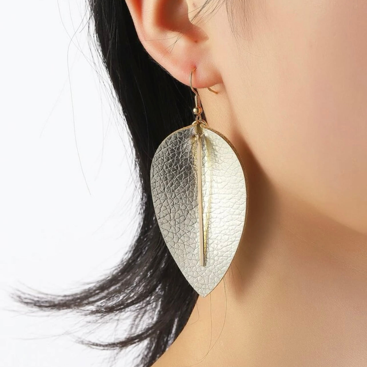 Glamorous Gold Teardrop Earrings with Charm Accent - Elevate Your Style!