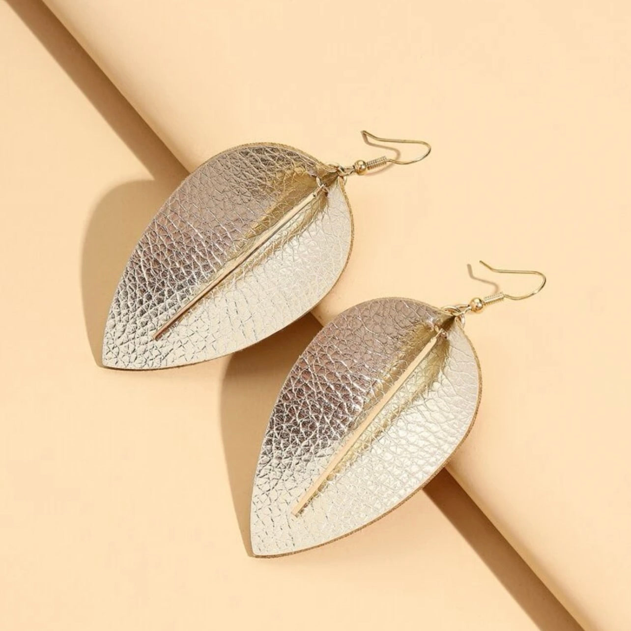 Glamorous Gold Teardrop Earrings with Charm Accent - Elevate Your Style!