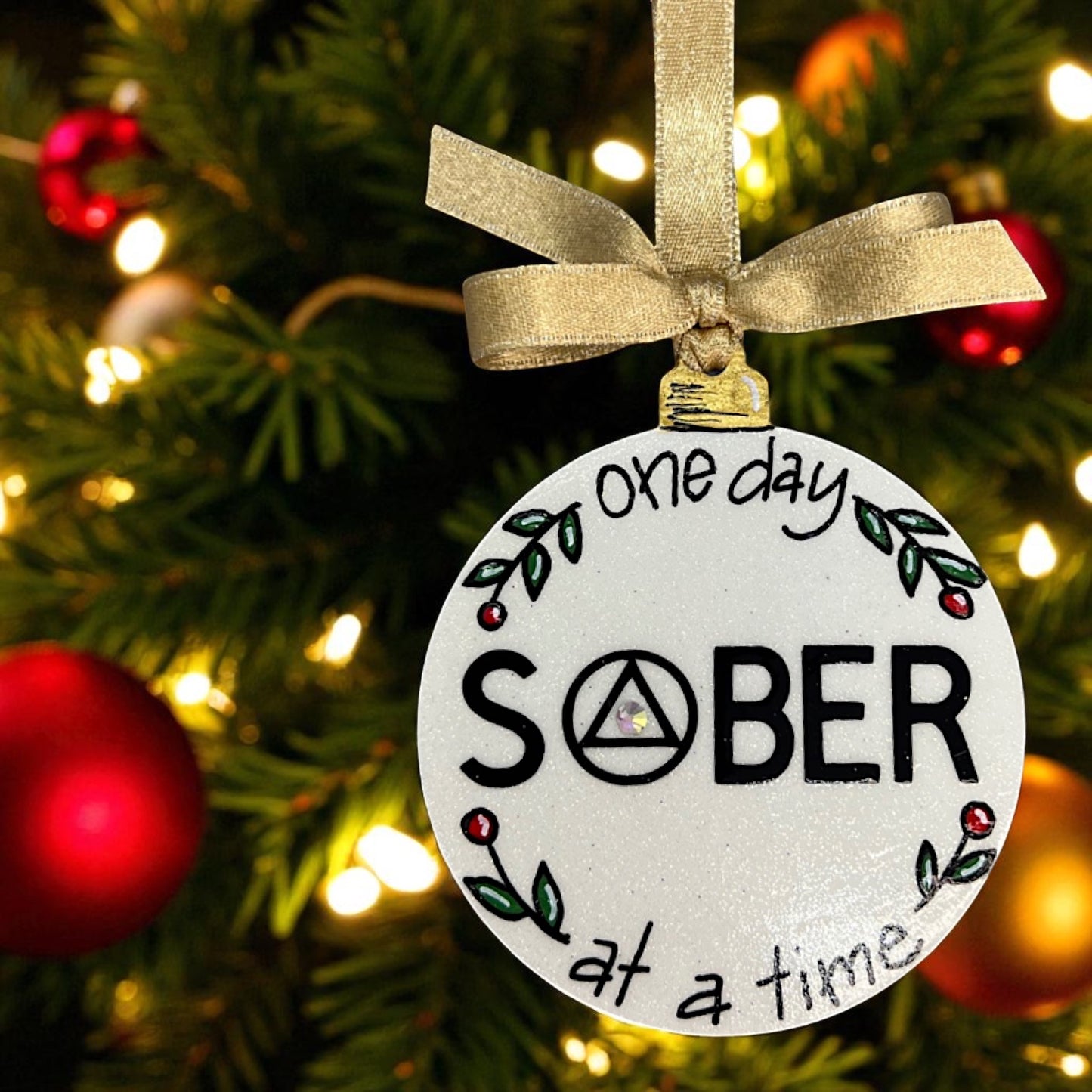 Sober Ornament – Sobriety Ornament | AA & NA Recovery Gift