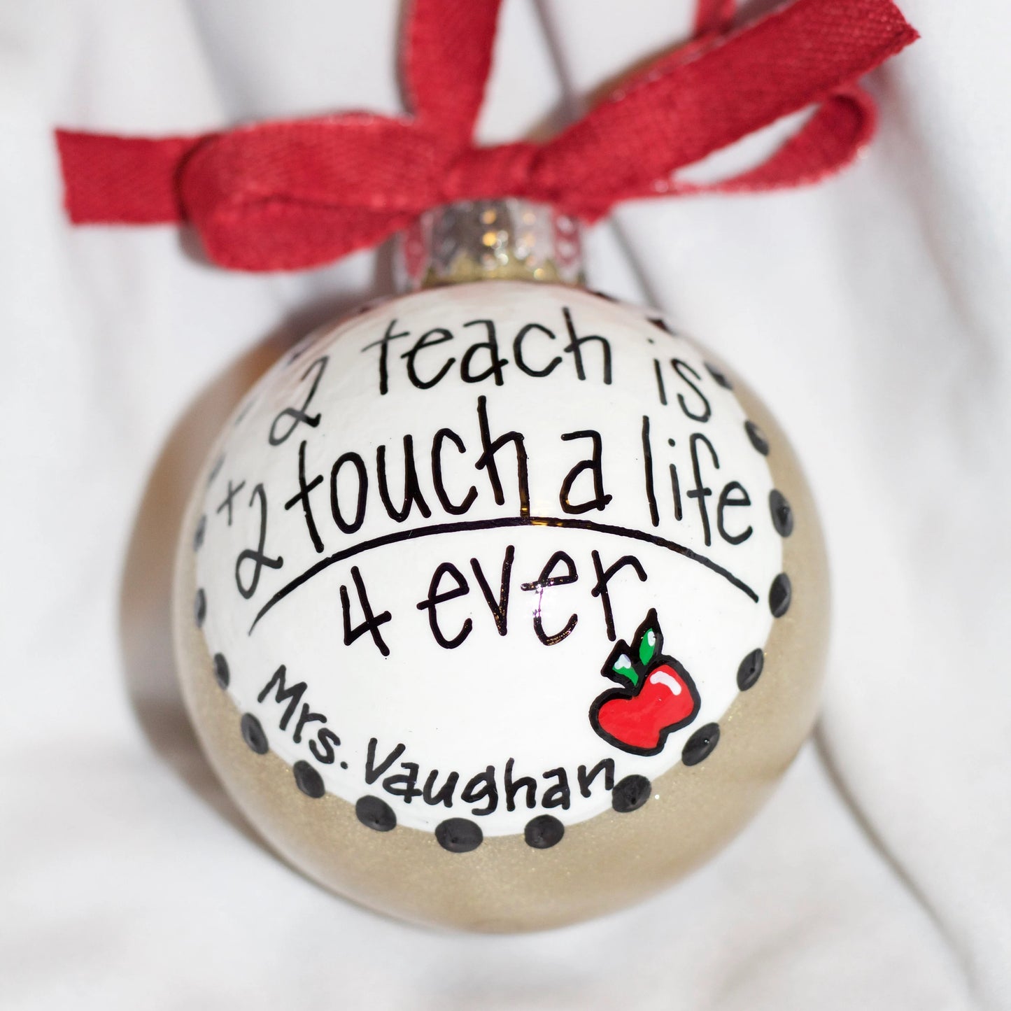 Christmas Ornament “Teaching Adds Up” - Personalized Teacher Gift