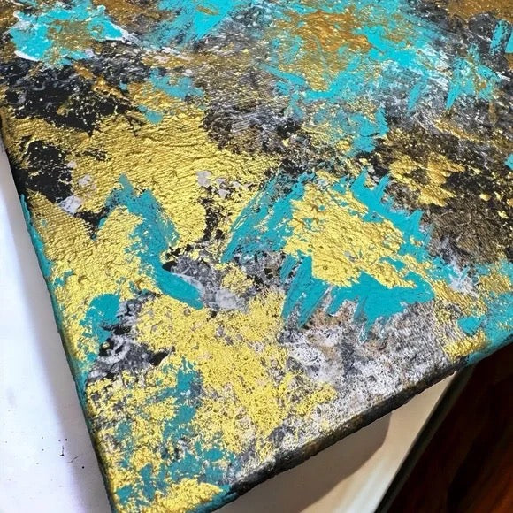 "Chromatic Whispers" – Original Abstract Textured Painting | 12x12 Canvas