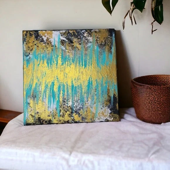 "Mystical Journey" – Original Abstract Textured Painting | 12x12 Canvas