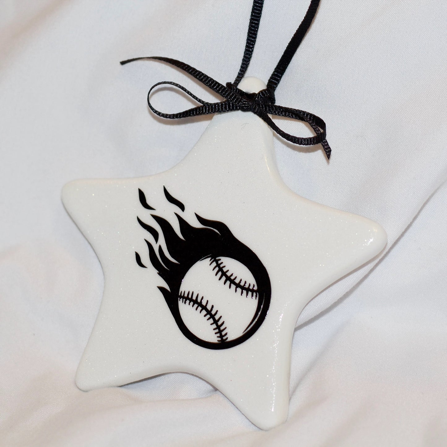 Baseball Christmas Ornament: "Baseball Flames" – A Perfect Gift for Baseball Fans