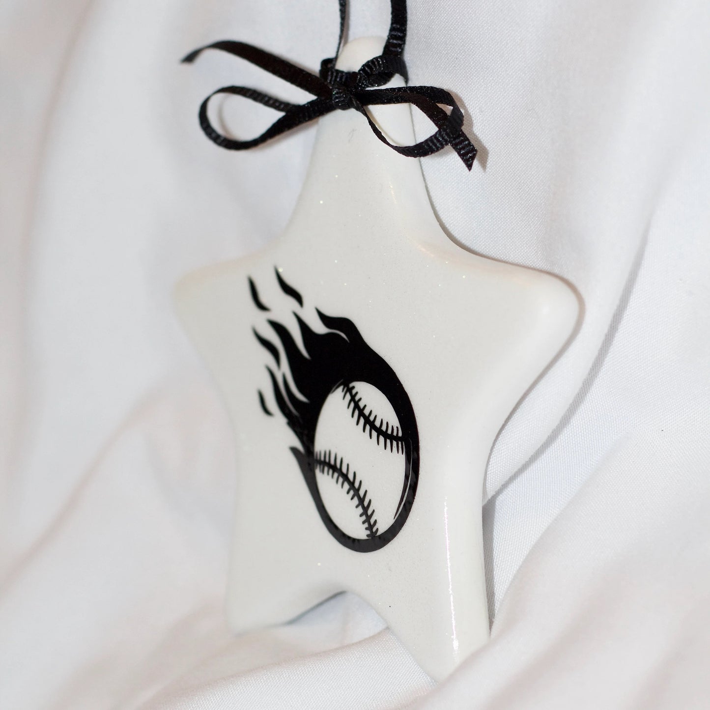 Baseball Christmas Ornament: "Baseball Flames" – A Perfect Gift for Baseball Fans