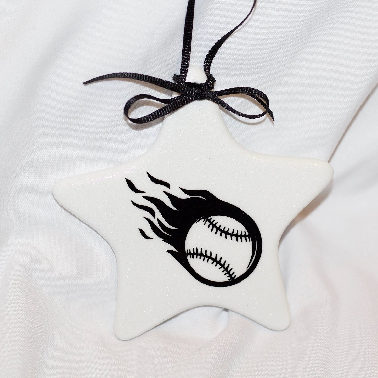 Baseball Christmas Ornament: "Baseball Flames" – A Perfect Gift for Baseball Fans