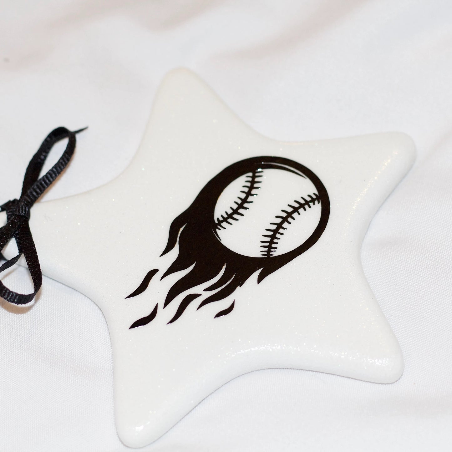 Baseball Christmas Ornament: "Baseball Flames" – A Perfect Gift for Baseball Fans
