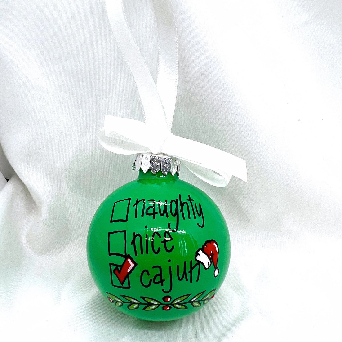 Checkin' It Twice: Naughty, Nice... Cajun! - Personalized Cajun Christmas Ornament