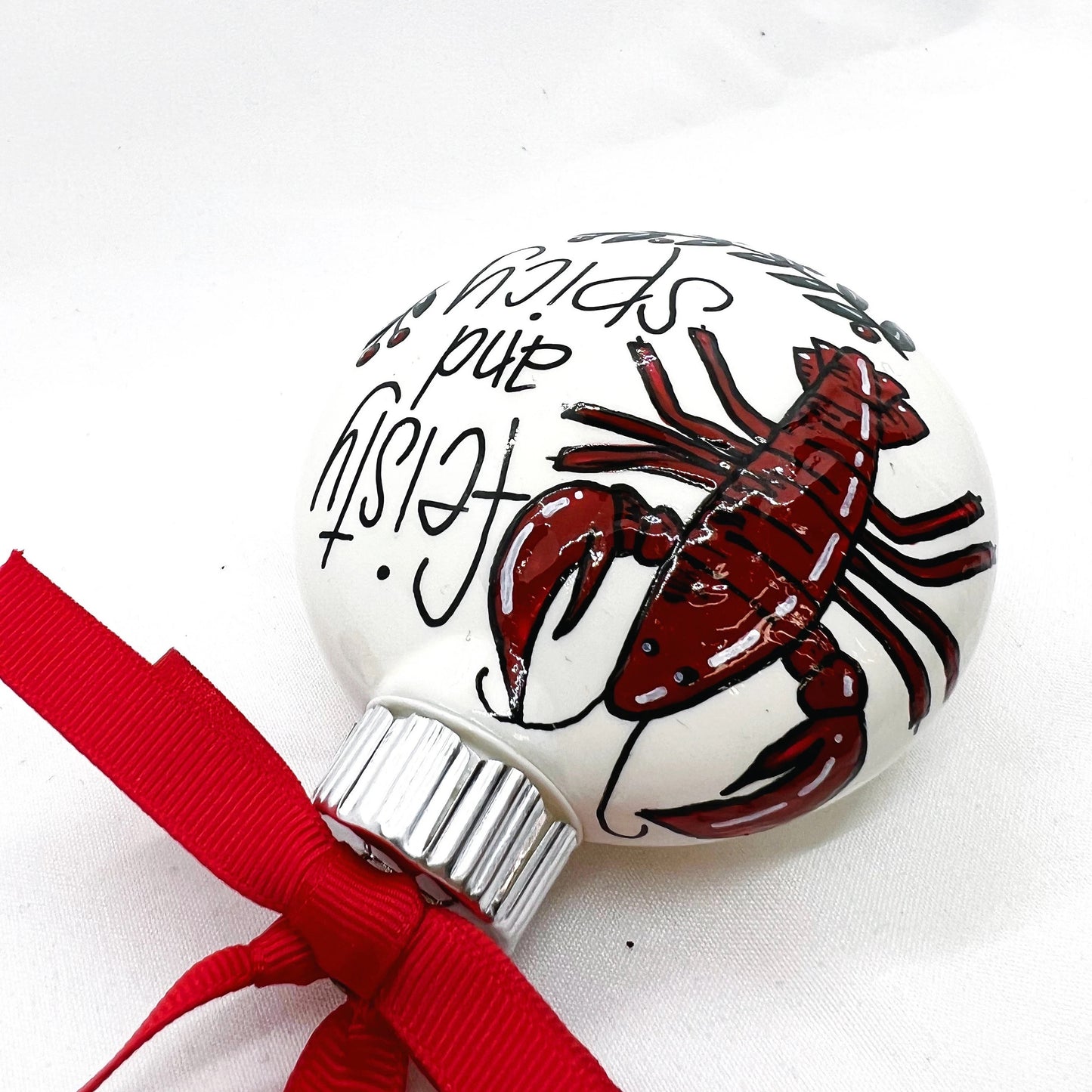 Feisty & Spicy Crawfish Christmas Ornament – A Perfect Cajun Touch!