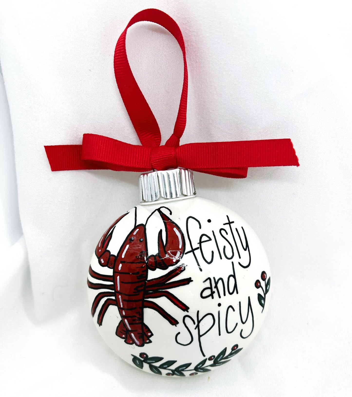 Feisty & Spicy Crawfish Christmas Ornament – A Perfect Cajun Touch!