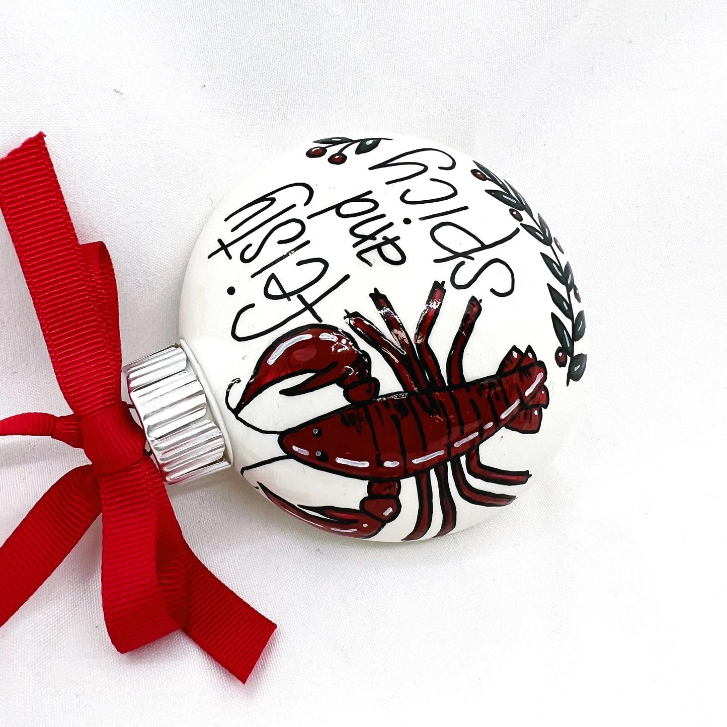 Feisty & Spicy Crawfish Christmas Ornament – A Perfect Cajun Touch!