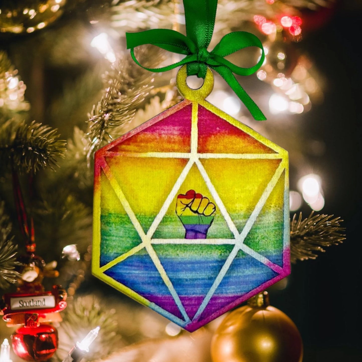 Sparkle with Pride: Handcrafted Love is Love Rainbow Ornament!
