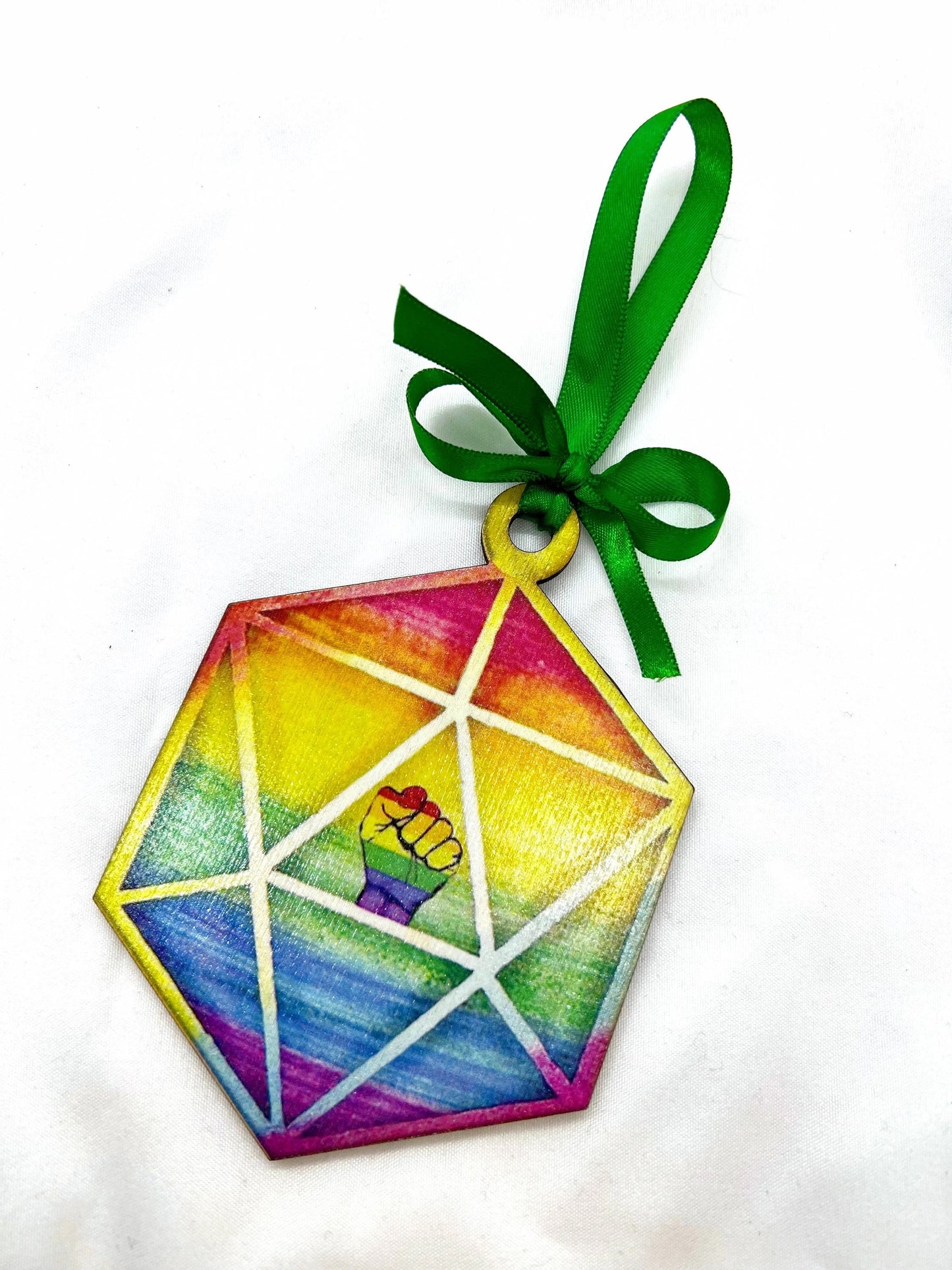 Sparkle with Pride: Handcrafted Love is Love Rainbow Ornament!
