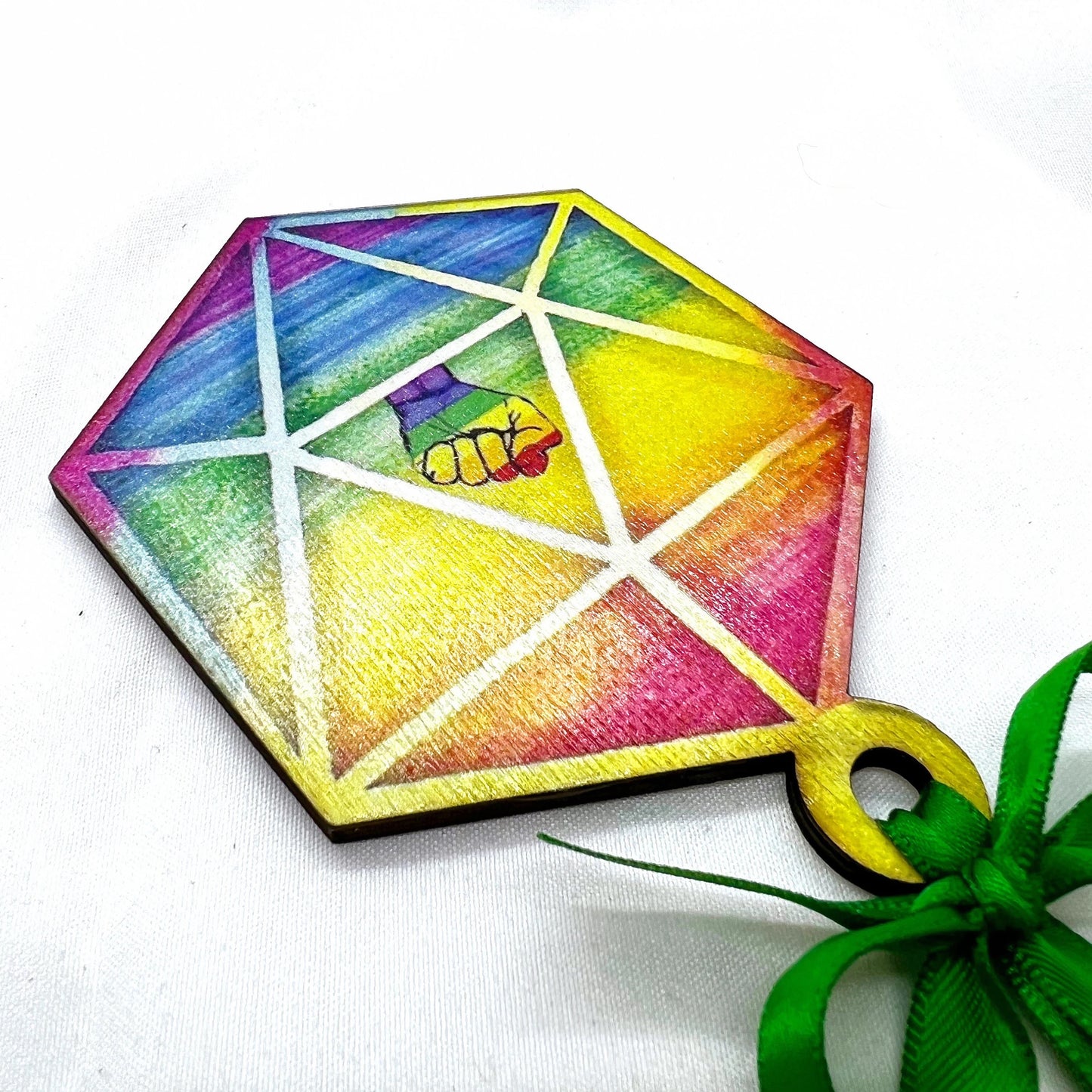 Sparkle with Pride: Handcrafted Love is Love Rainbow Ornament!
