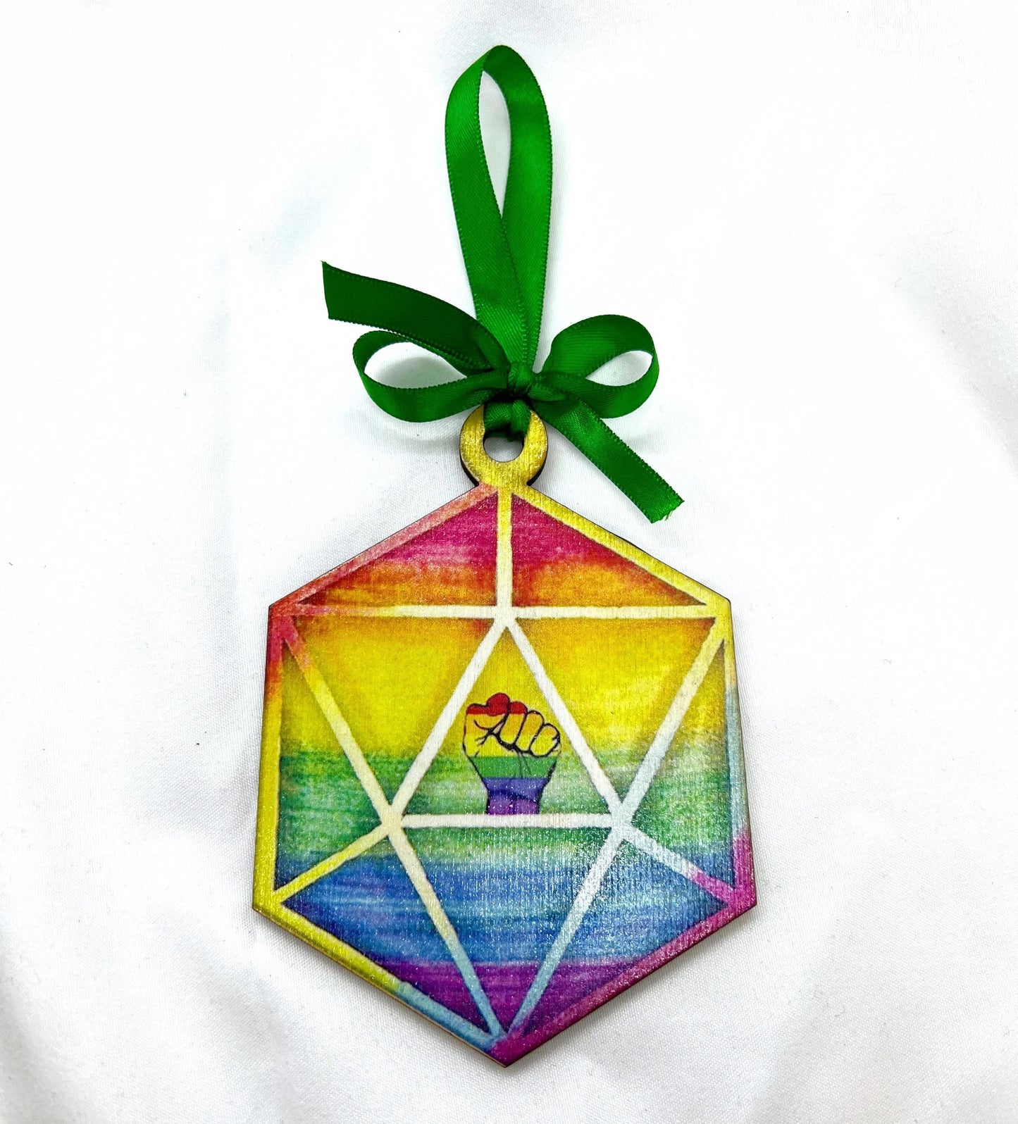 Sparkle with Pride: Handcrafted Love is Love Rainbow Ornament!