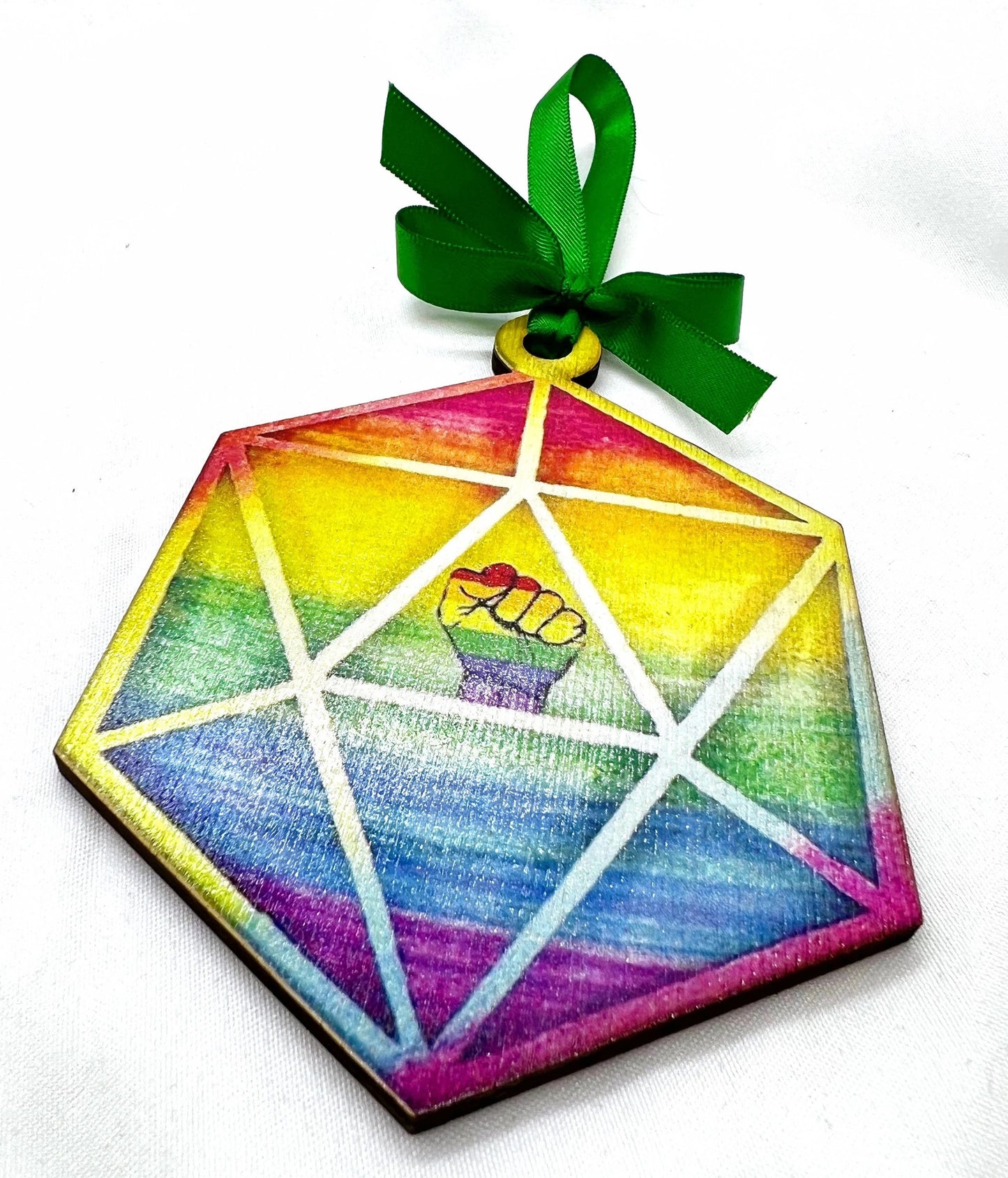 Sparkle with Pride: Handcrafted Love is Love Rainbow Ornament!