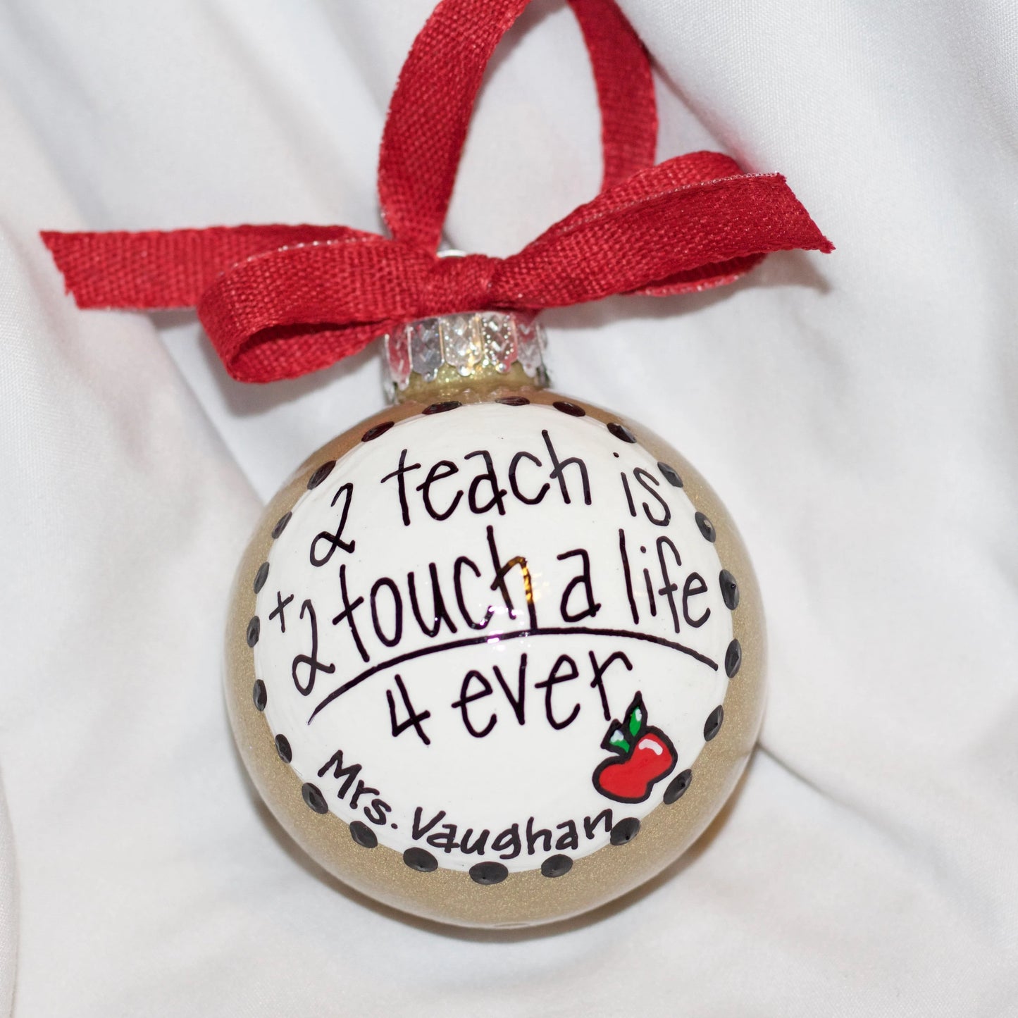 Christmas Ornament “Teaching Adds Up” - Personalized Teacher Gift