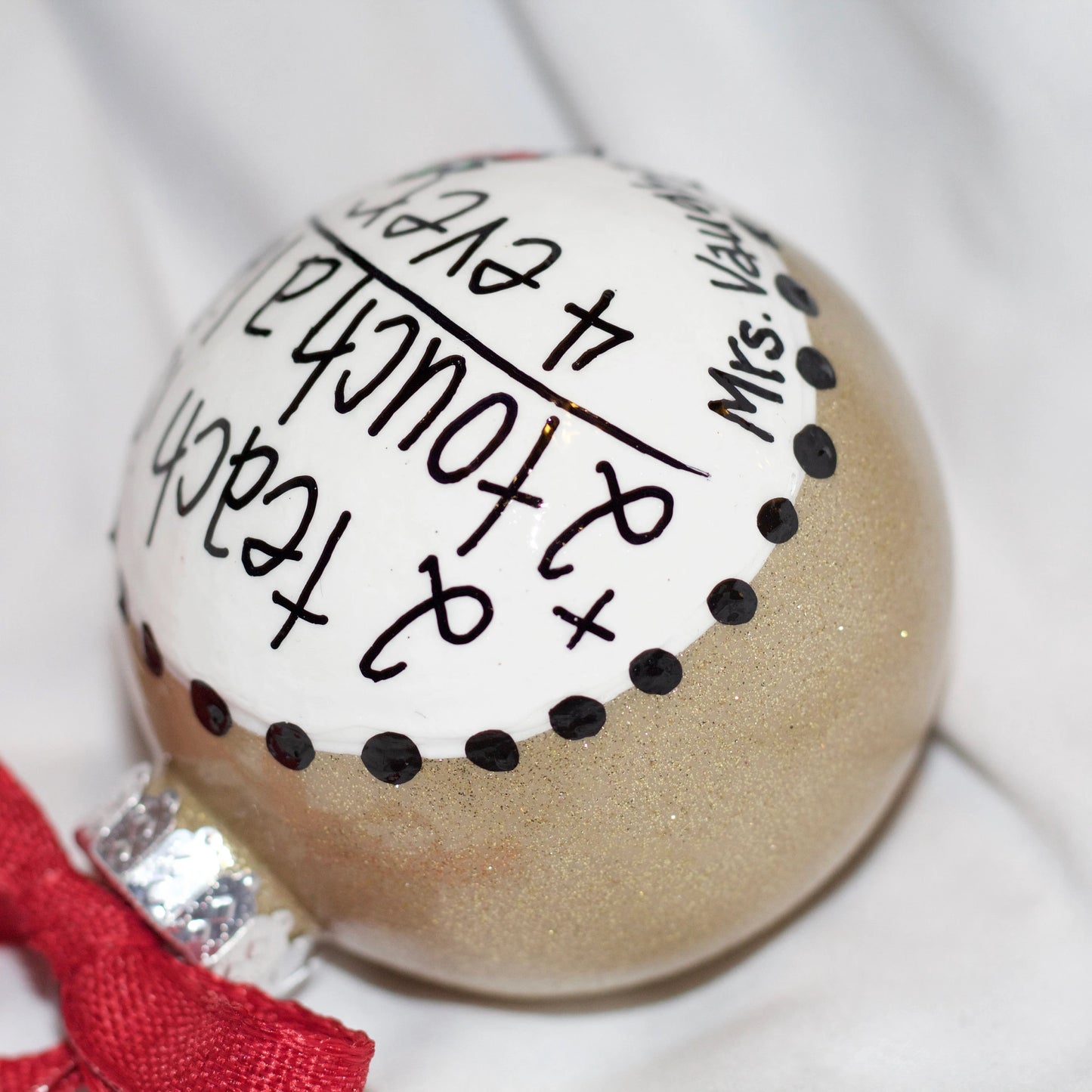 Christmas Ornament “Teaching Adds Up” - Personalized Teacher Gift