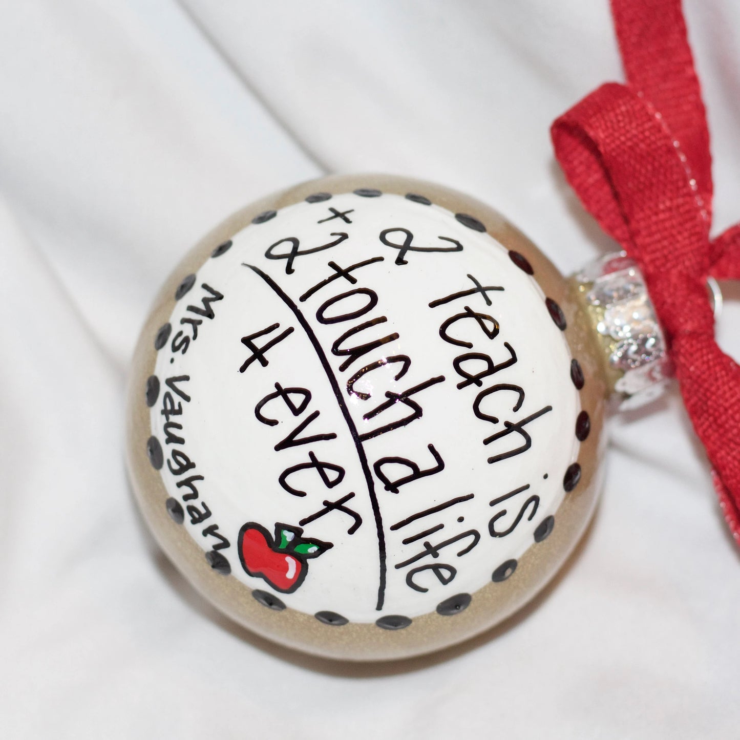Christmas Ornament “Teaching Adds Up” - Personalized Teacher Gift