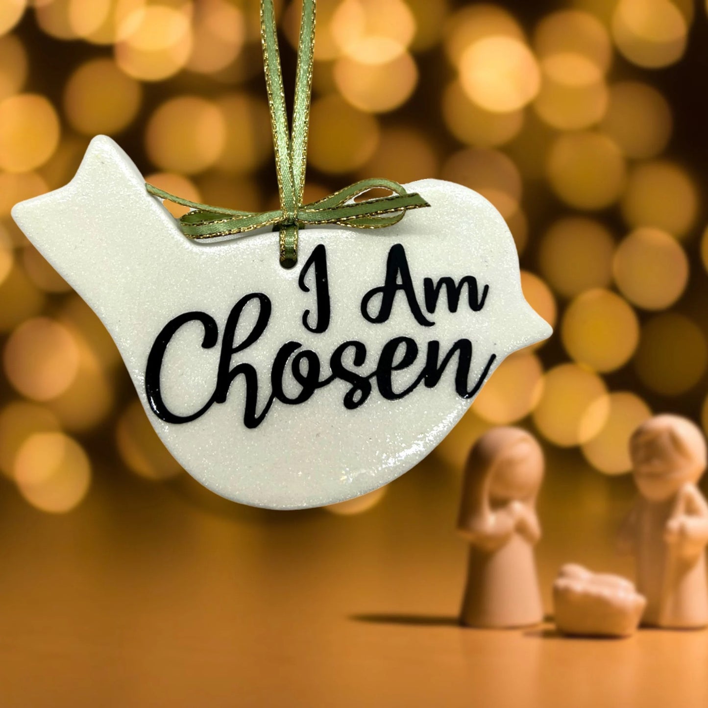 "I Am Chosen" Baptism Ornament – Celebrate Faith & Milestones with a Touch of Grace!