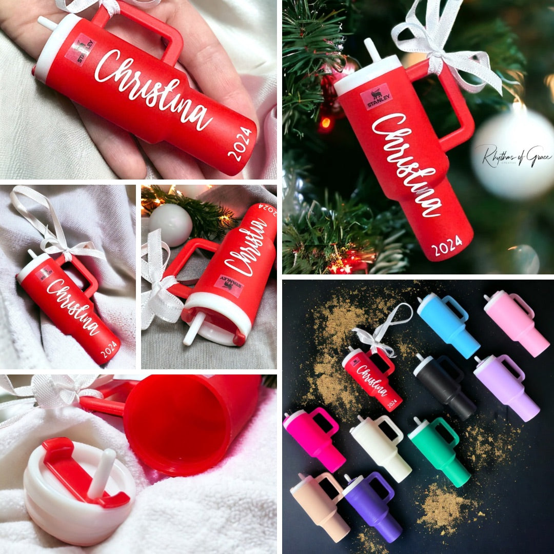 Cheers to the Season: Personalized Mini Stanley Cup Ornaments for the Perfect Gift!
