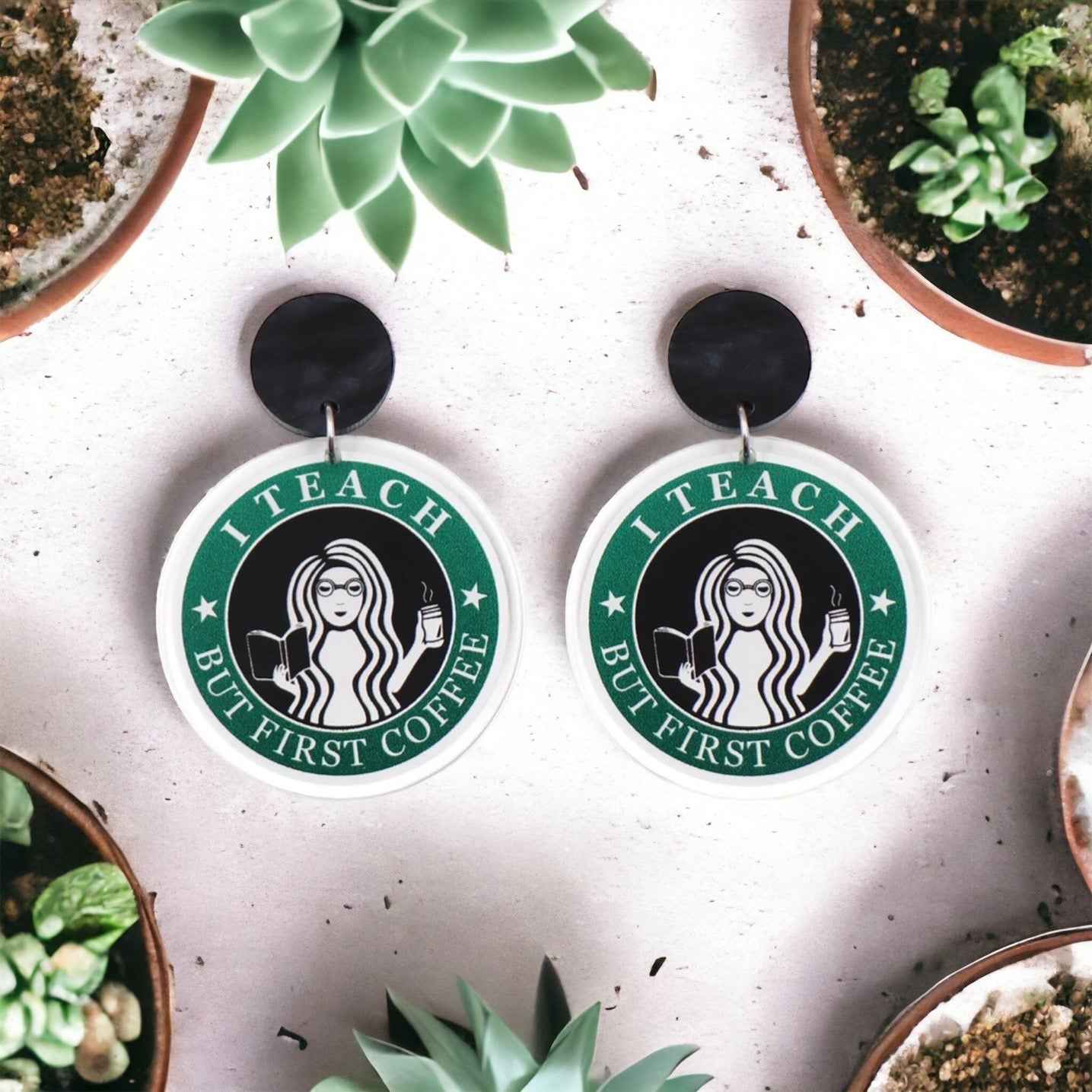 Coffee & Charm: Teacher Earrings for Caffeinated Educators!