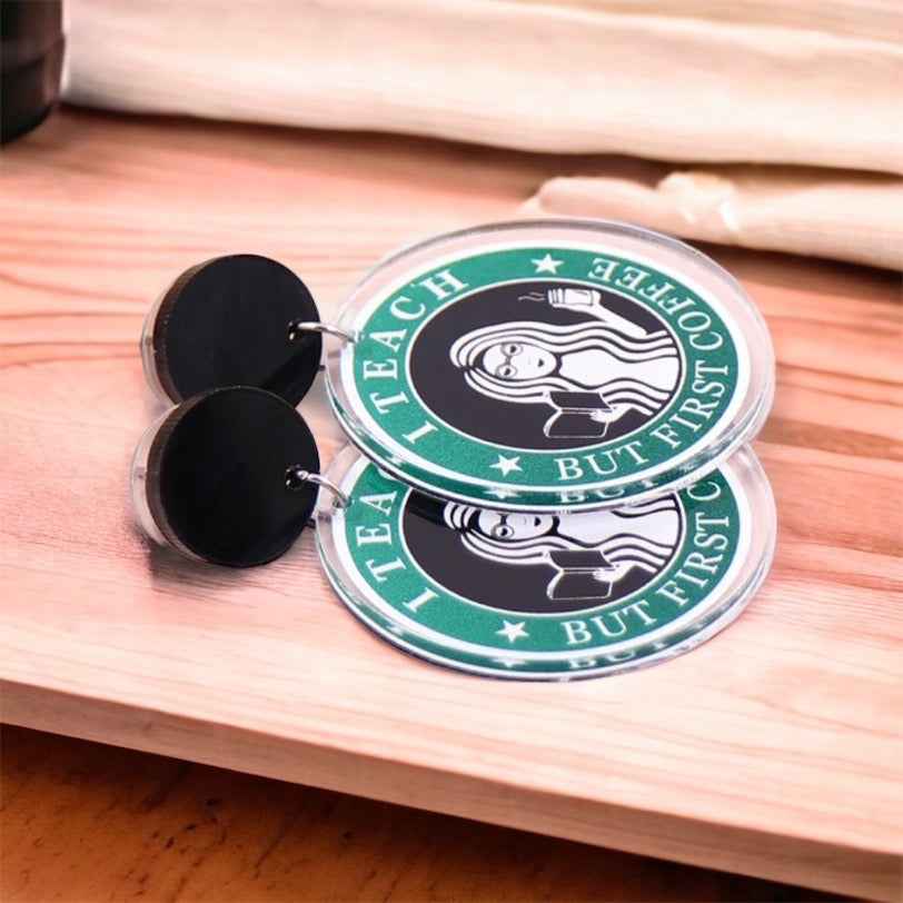 Coffee & Charm: Teacher Earrings for Caffeinated Educators!