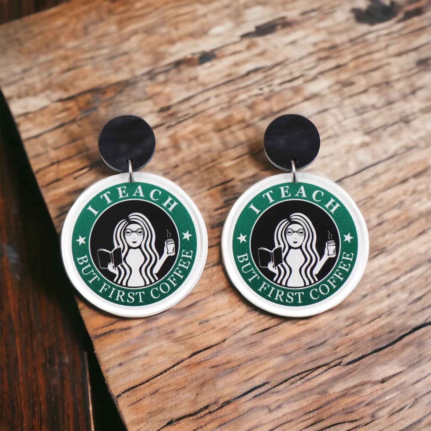 Coffee & Charm: Teacher Earrings for Caffeinated Educators!