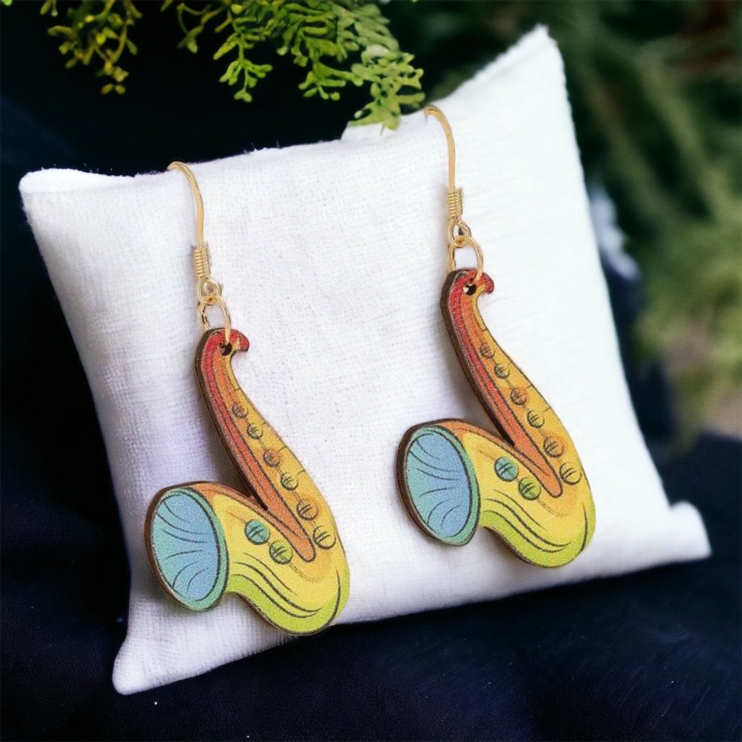 Amp Up Your Style with Musical Instrument Dangle Earrings! 🎶 - Rhythms of Grace Creative
