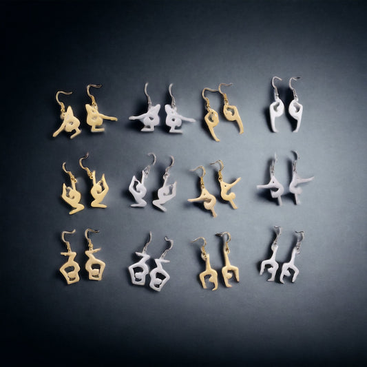 Dance It Out – Stainless Steel Dancer Dangle Earrings in Gold or Silver 💃 - Rhythms of Grace Creative