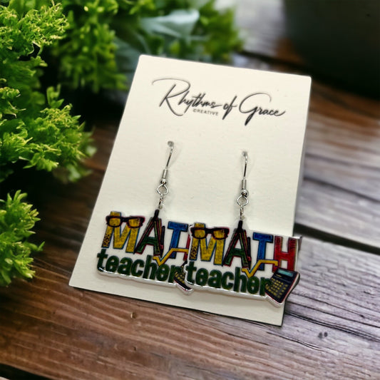 Math Teacher Earrings