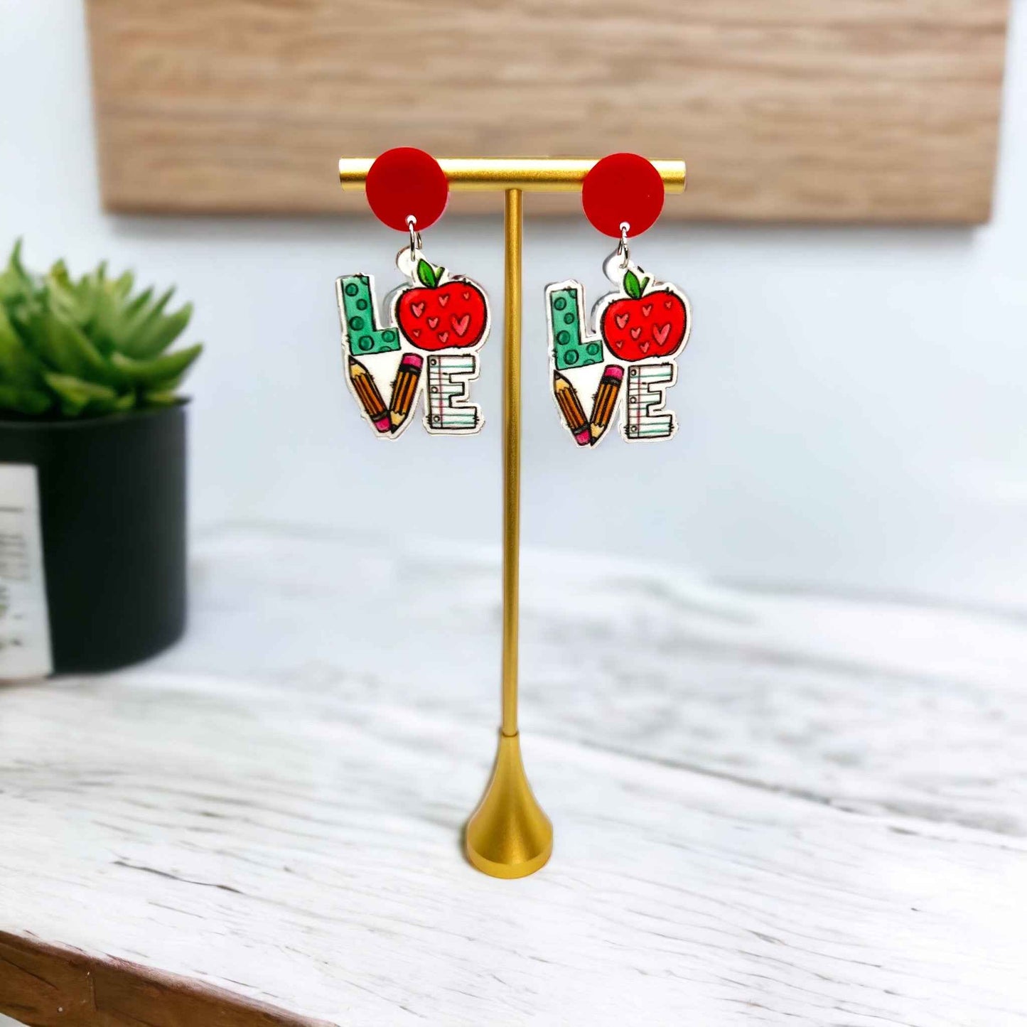 Chic & Cheerful: ‘I Love Teaching’ Earrings!