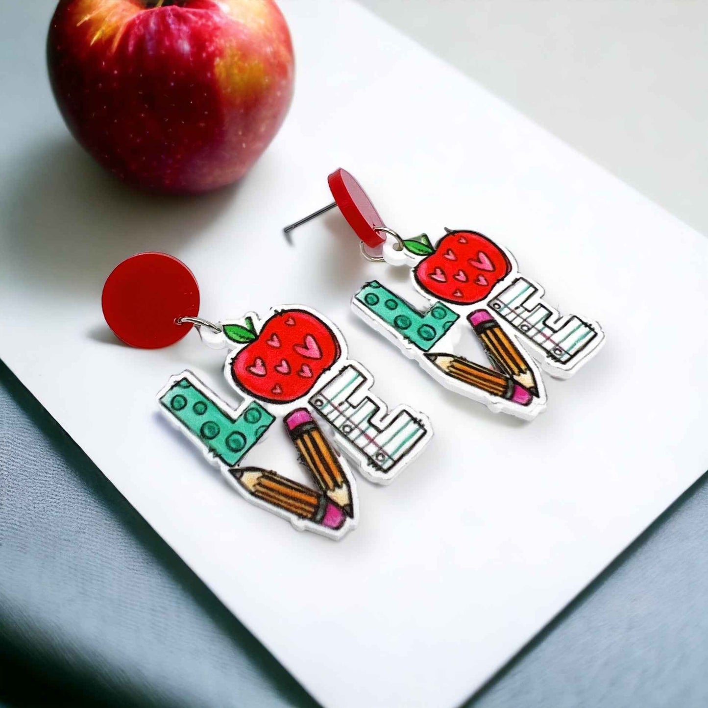 Chic & Cheerful: ‘I Love Teaching’ Earrings!