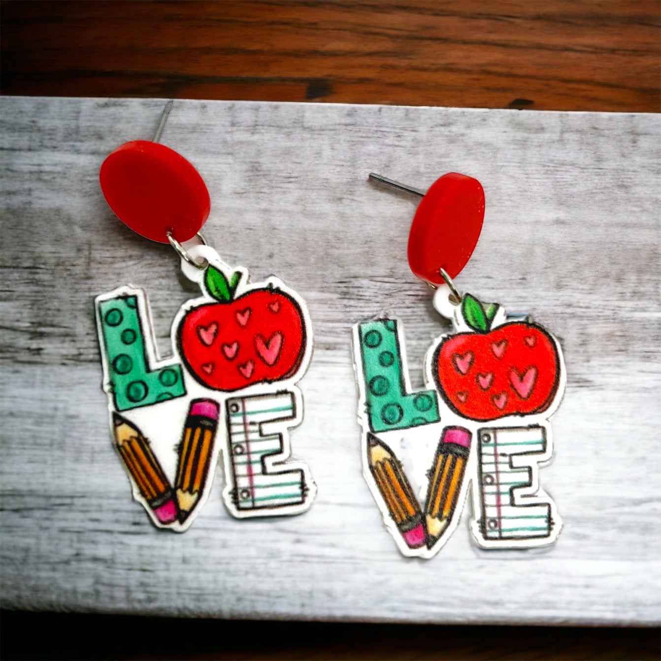 Chic & Cheerful: ‘I Love Teaching’ Earrings!